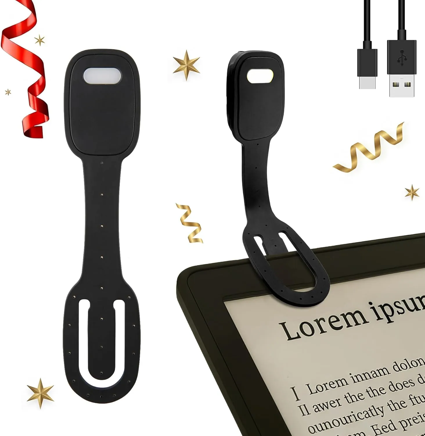 Hoxutym Rechargeable Bookmark Book Light