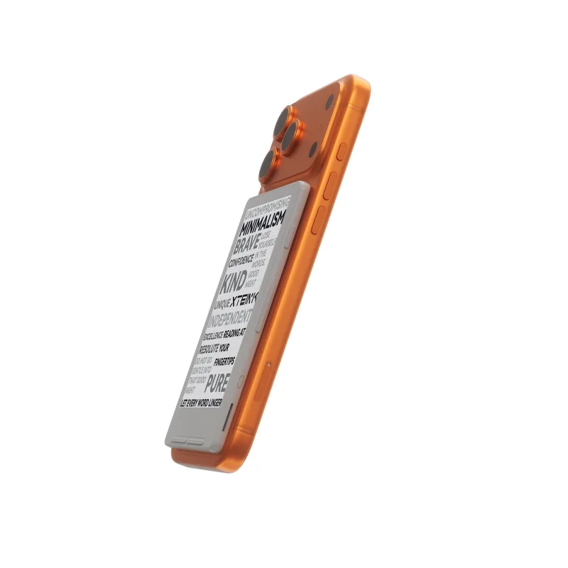 Xteink X4 magnetically attached to phone back