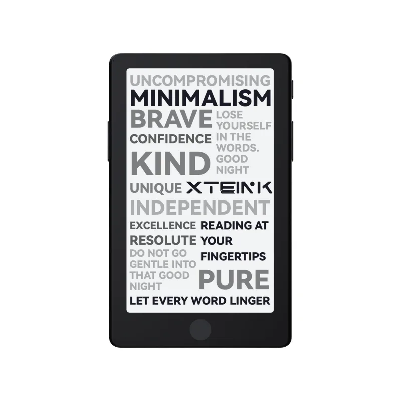 Xteink X4 Pro front — 4.3" E Ink screen, Space Black