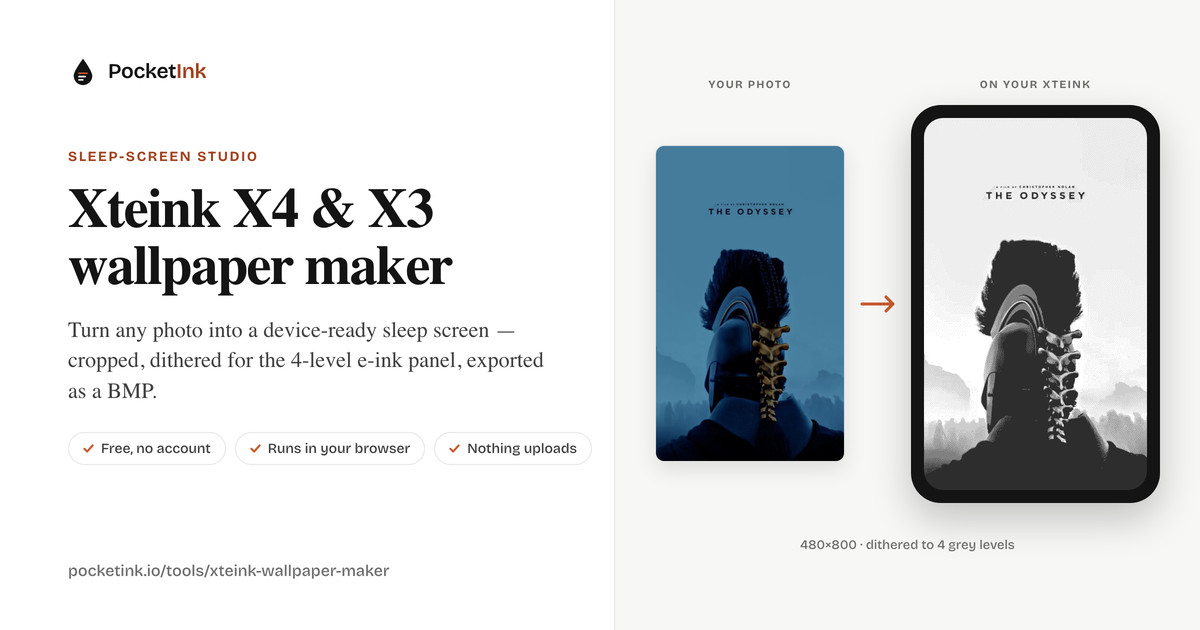 Xteink Wallpaper Maker
